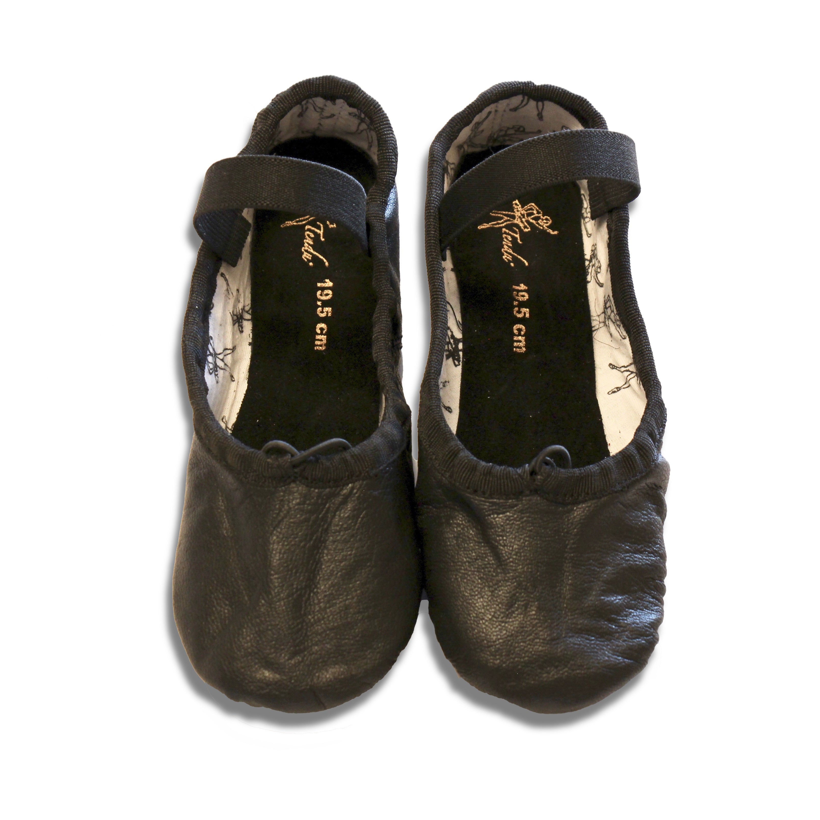 Black leather hot sale ballet slippers
